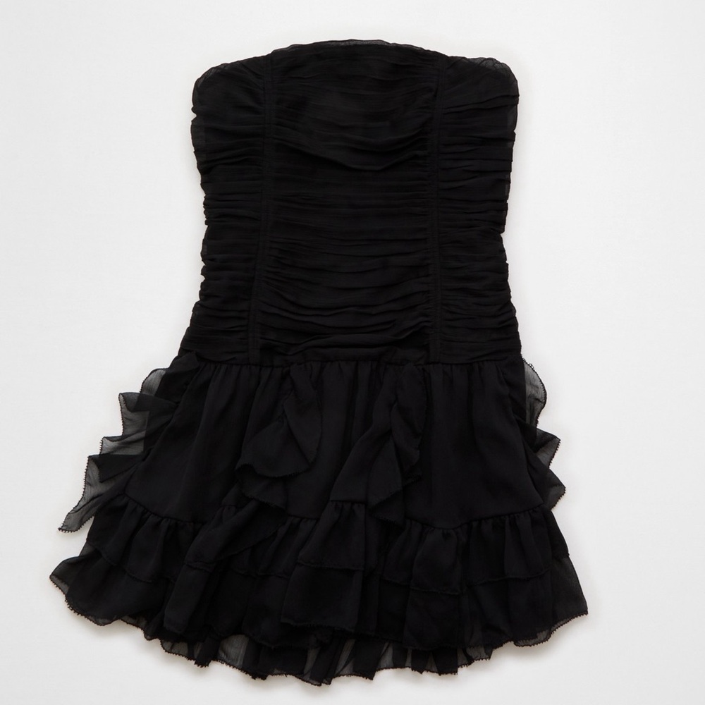 American Eagle Ruched Ruffled Mini Dress - Picture 3 of 5